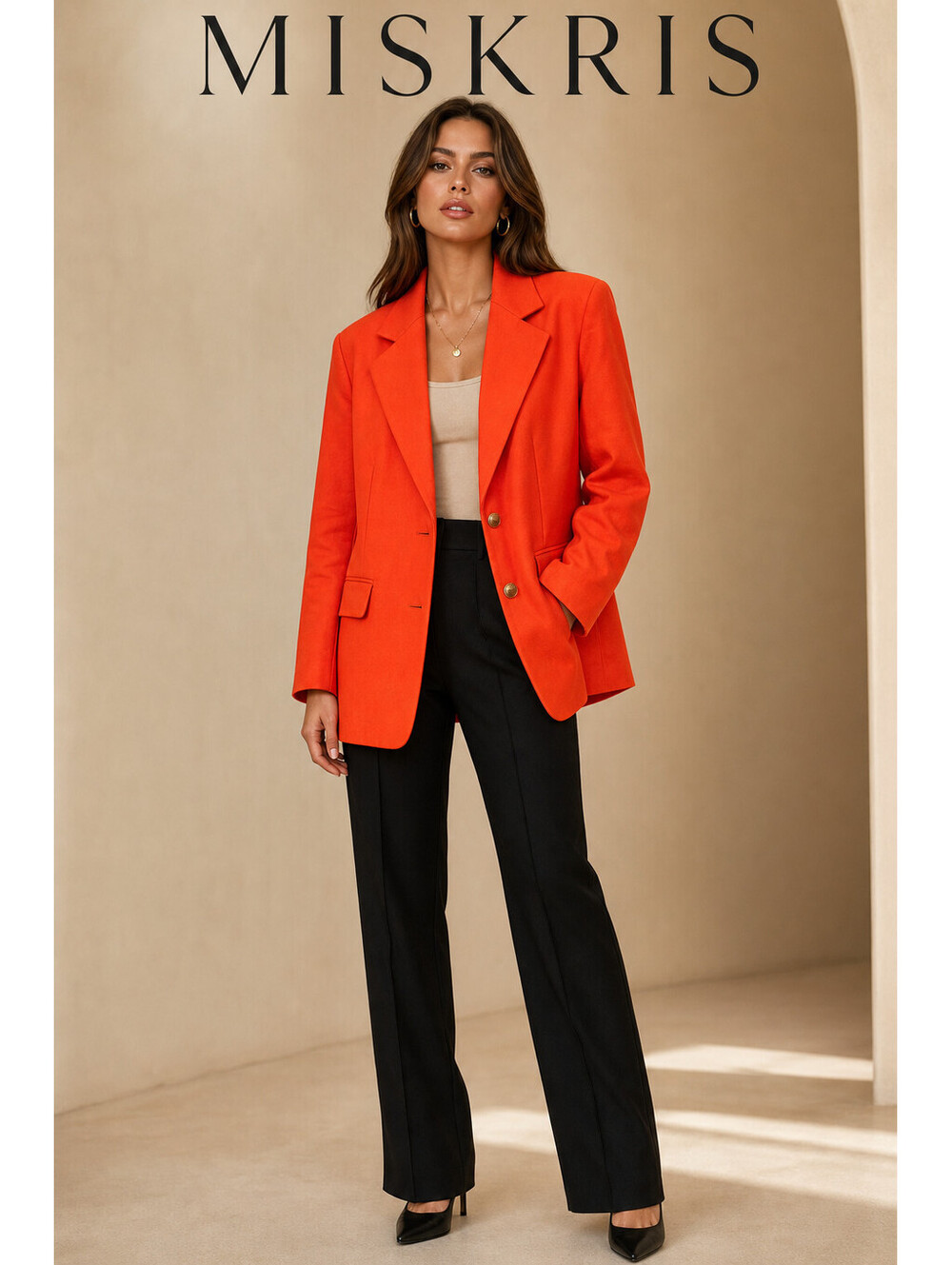 Walter Baker Women’s Blazer Size M Orange Red Longline Jacket NWT